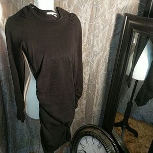 Victoria Secret Black Long Sleeve Sweater Dress